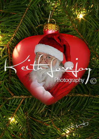 Card 282 Santa In Heart